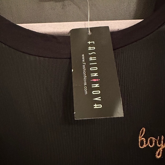 Fashionnova Black Mesh Long Shirt #fashionnova #black #mesh #tshirt #rave - Picture 3 of 4